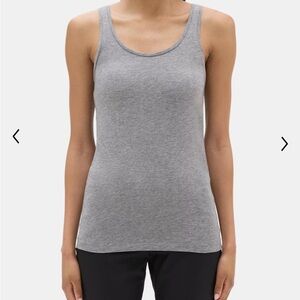 Theory (outlet) bram scoop neck tank in stretch cotton NWT